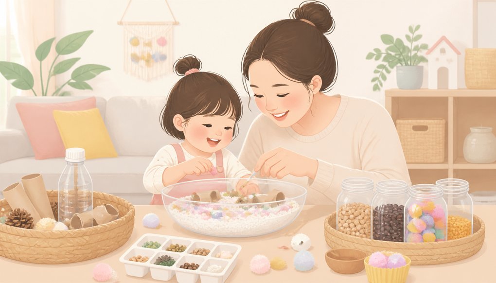 감각놀이 재료, 집에 있는 것만으로 어떻게 만들까