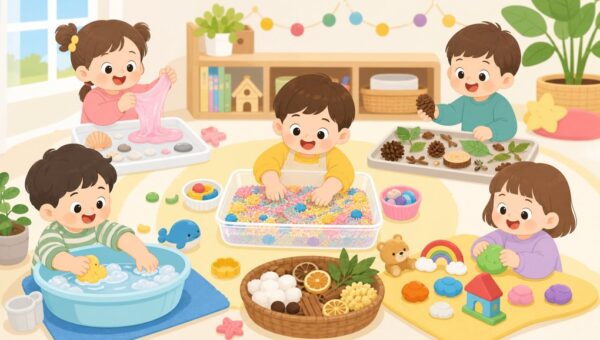 집에서 감각놀이, 뭘로 어떻게 하면 될까 – 재료별 오감놀이 활동 모음