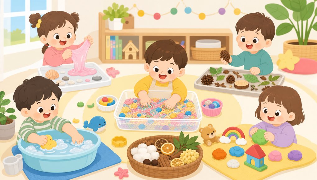 집에서 감각놀이, 뭘로 어떻게 하면 될까 – 재료별 오감놀이 활동 모음