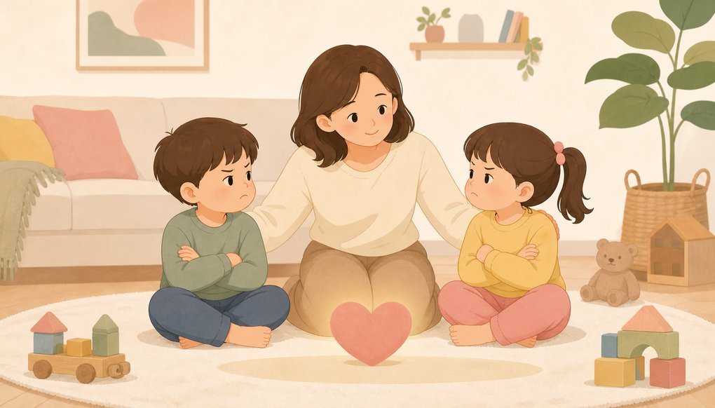 형제자매 싸움, 부모가 어떻게 끼어들어야 할까 – 중재와 훈육의 균형 찾기