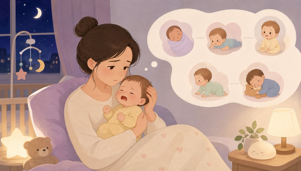 아기가 갑자기 밤에 깨기 시작했다면? 수면 퇴행기 원인과 시기별 대처법