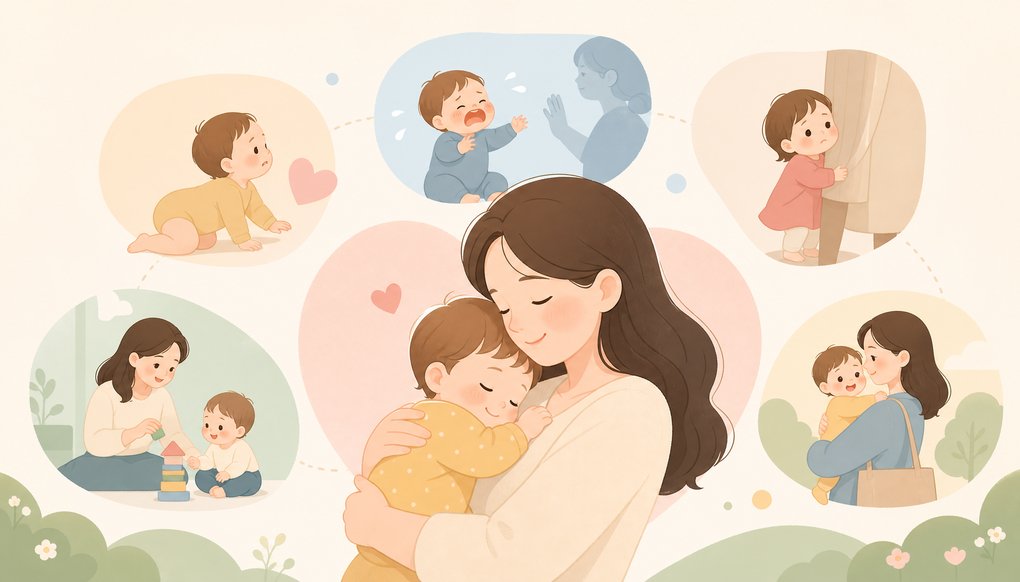 영아 분리불안, 시기별로 어떻게 달라지고 어떻게 대처하면 좋을까