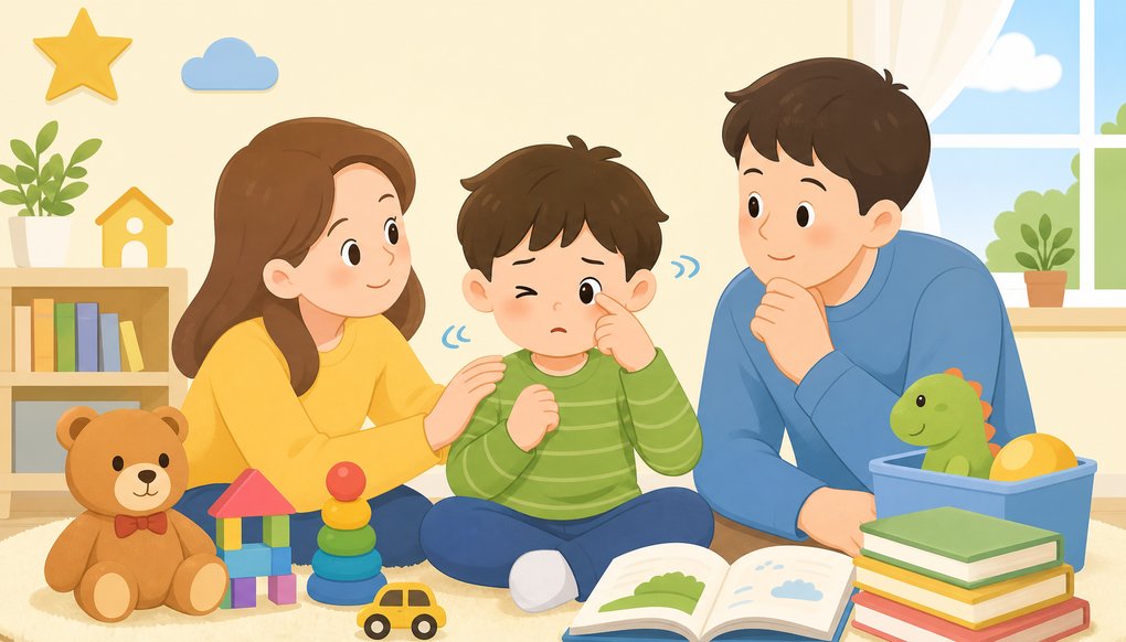 초등학생 아이가 자꾸 눈을 깜빡이고 킁킁거려요 – 틱장애 증상과 가정에서 할 수 있는 것들